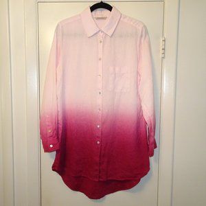 Soft Surroundings Ombre Linen Tunic | Pink | Med